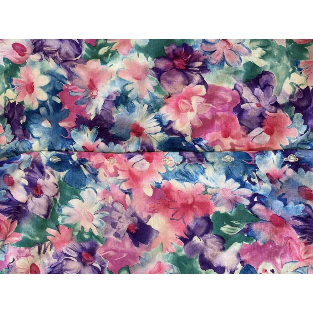 Vintage 90s Floral Grandmacore Blouse • Made in Canada Oversized Spring Shirt - Picture 2 of 6